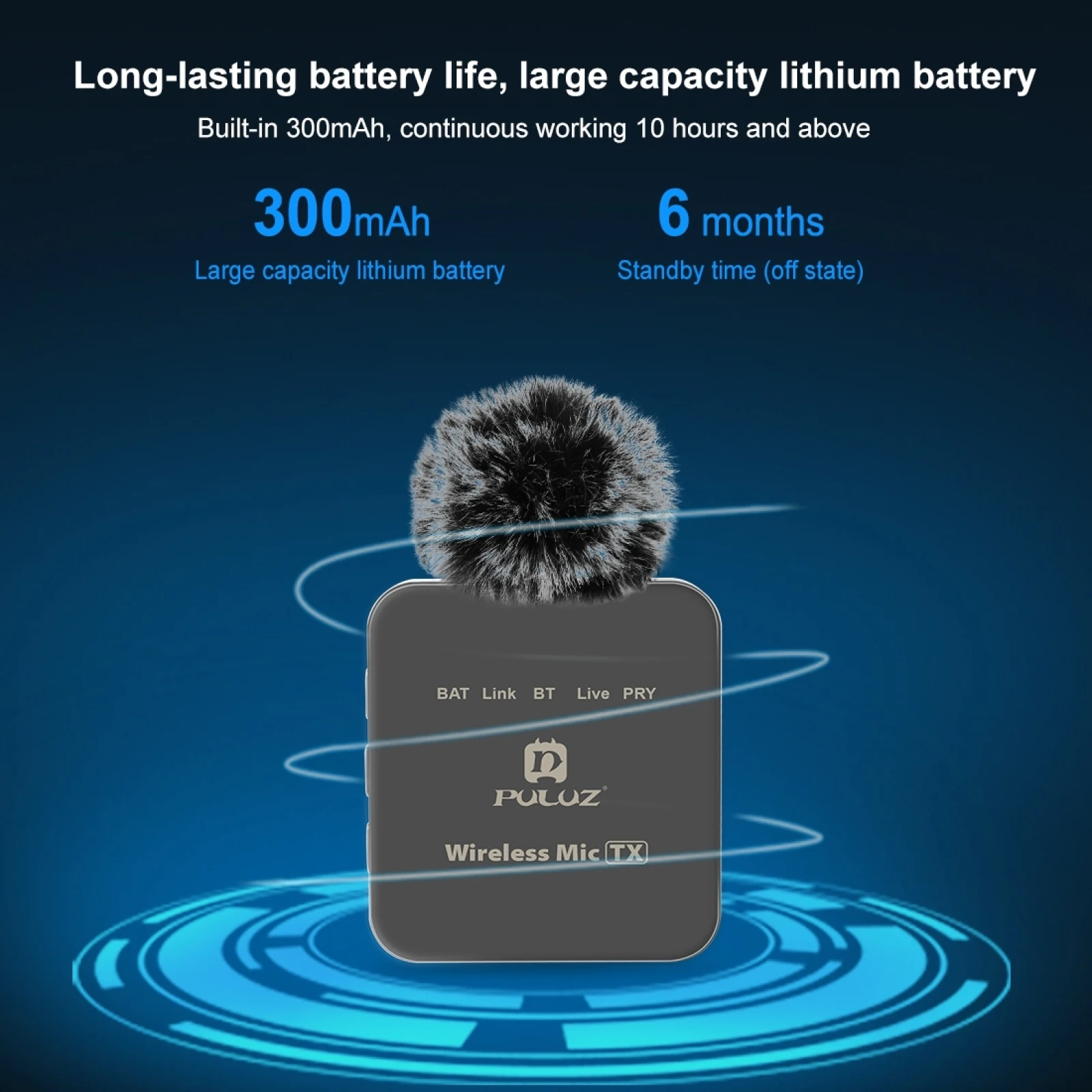 PULUZ Wireless Lavalier Lapel Condenser Microphone for iPhone Type C Android Smartphone Camera PC Gaming YouTube Broadcast Vlog - Image 5