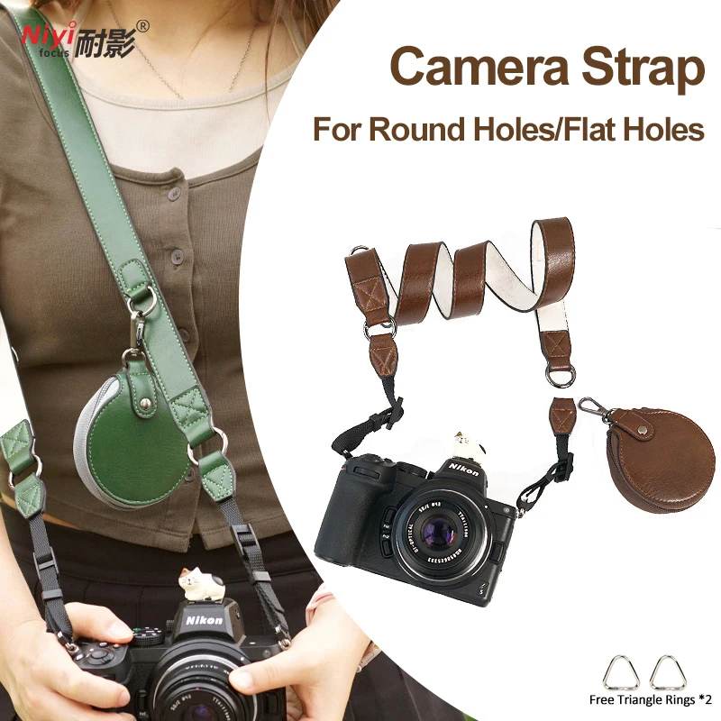 Camera Strap Shoulder Strap Neck Handy for Mirrorless SLR camera Retro Leather Iconic Brand Fuji Iconic Brand Pentax Nikon Universal Bag