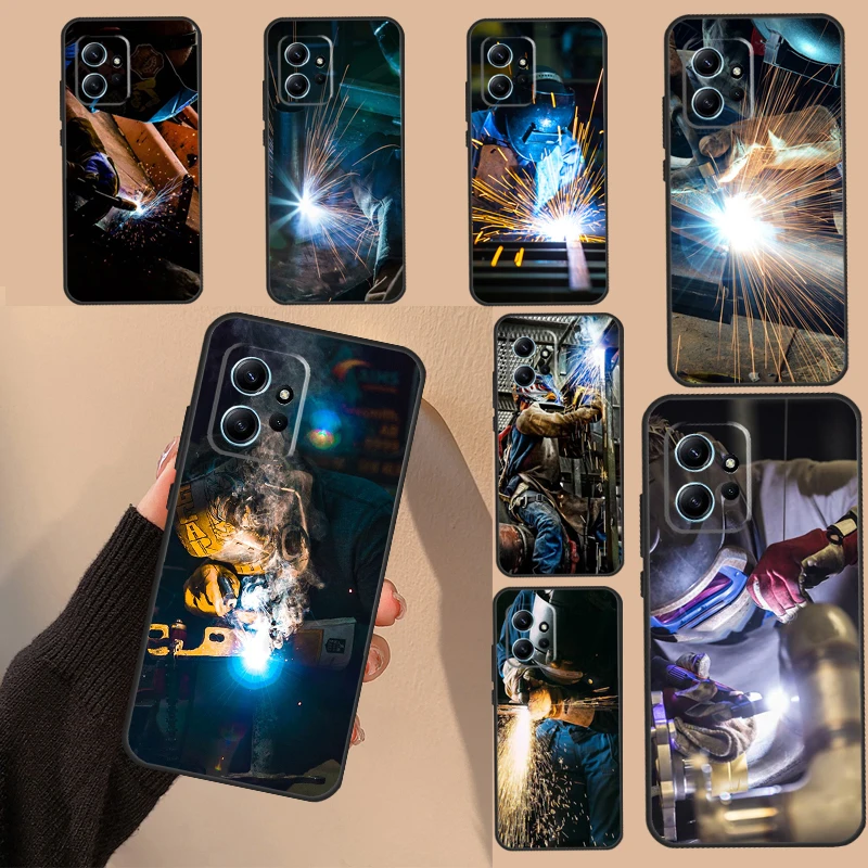 Saldatore Saldatura Hot Metal Worker Case Per Xiaomi Redmi 12 9A 9C 10A 10C 12C Redmi Note 11 10 8 9 12 Pro 9S 10S 11S 12S Cover