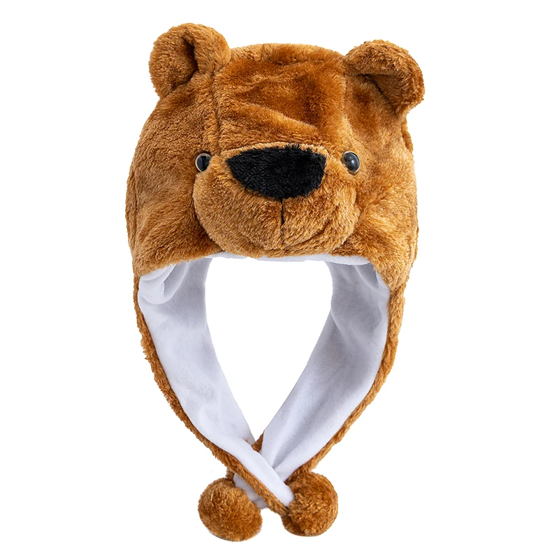 3D Animal Style Decorative Hat Hot Sale Unisex Funny Hat Cute Couple Cap For Men Women Plush Winter Lovely Fur Hat