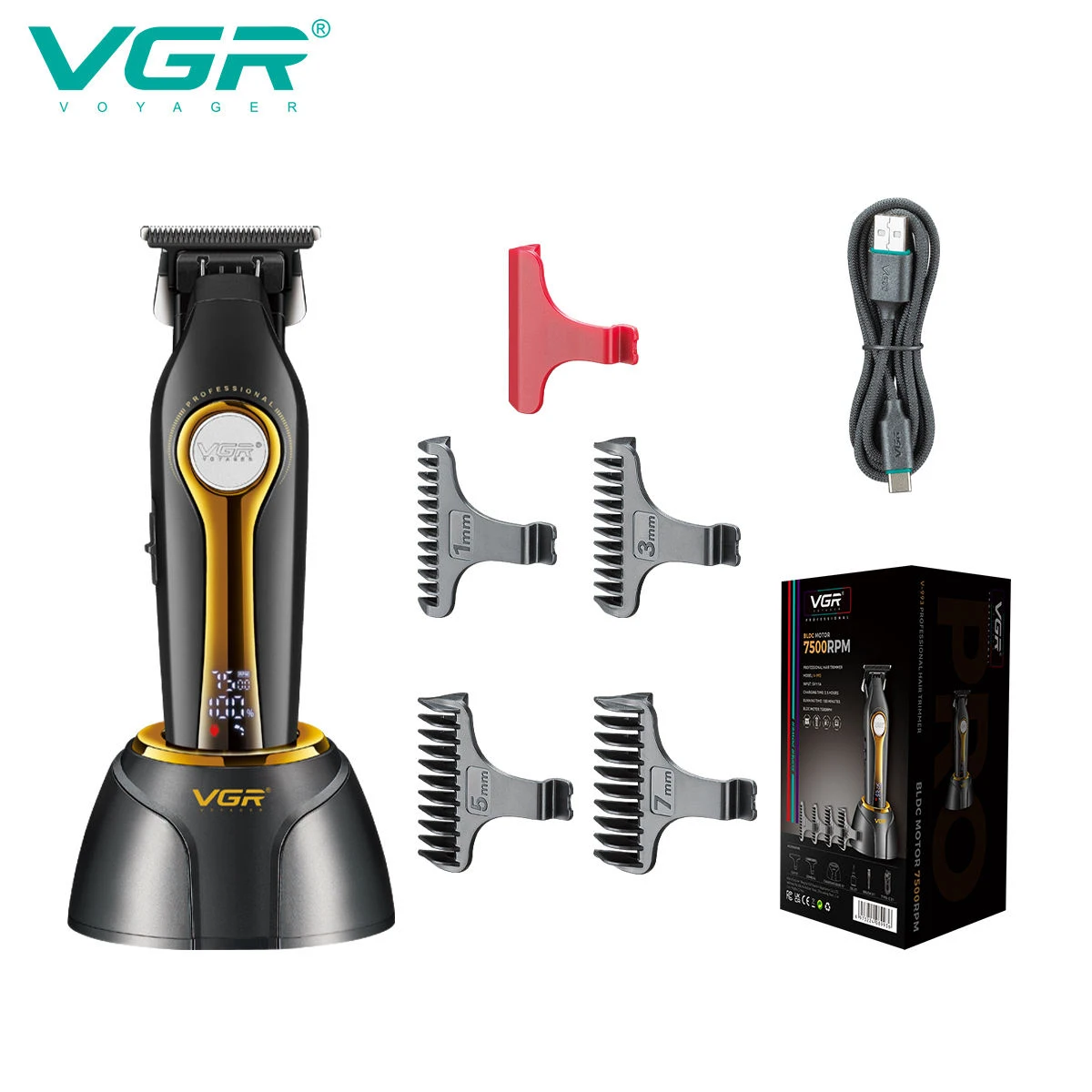 ماكينة قص الشعر الاحترافية VGR V-010 V-993 بقوة قو...