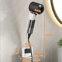 Wall Mounted Hair Dryer Holder Hair Straightener Dryer Hair Storage Rack Bathroom Organizer Shelves Washroom Organization Stand 2