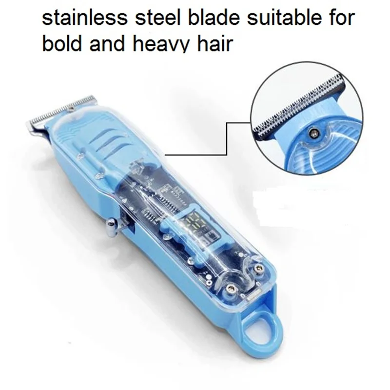 Electric Fade Trimmer For Men Bald Head Clipper T Blade Zero Gap Haircut Precision Hair Style Cutter Adult Hairdress Shave Razor 4