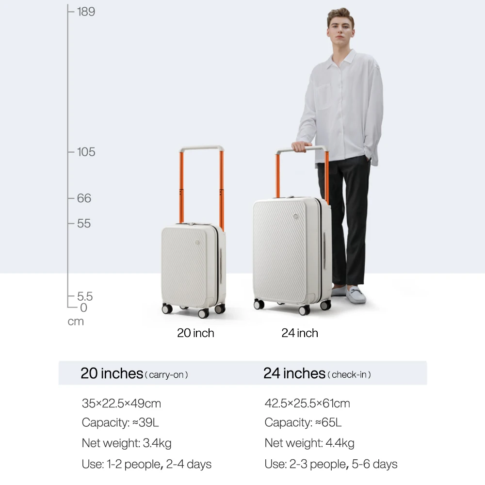 Mixiゴージャスなワイドハンドルスーツケース24 