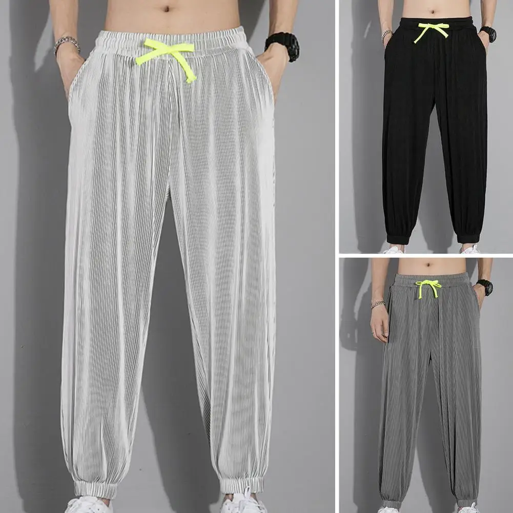 

Fashion Shrinkable Cuffs Mid-rise Casual Work Outdoor Joggers Trousers Daily Clothing Men Sweatpants Joggers Trousers