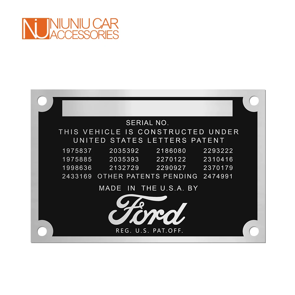 NON Stamped Ford Car Plain ID Plate or Pickup Truck Date Plate 1932 1933 1934 1935 1936 non stamped ford car plain id plate or pickup truck date plate 1932 1933 1934 1935 1936