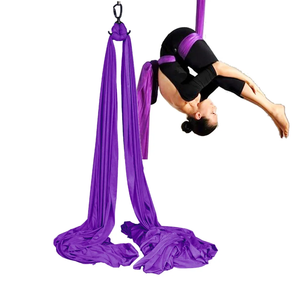 Aerial Silks Equipment 12x1.5 Meter  Aerial Dance Fabric Kit  Acrobatic Yoga Hammock Swing Trapeze Inversion Therapy Fitness