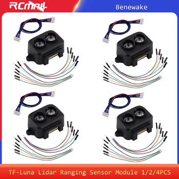 1/2/4PCS TF Luna Lidar Ranging Sensor Module Range Finder Sensor UART/IIC Single-Point Micro Ranging Module for Arduino Pixhawk 1