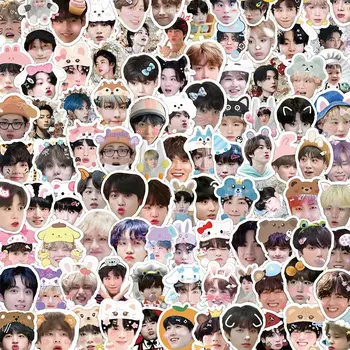 100 Adesivi Kpop Carini per Scrapbooking Fai-da-Te, Adesivi Fotografici Impermeabili Kawaii per Telefono, Collezione per Fan, Regalo, Accessori Merchandise