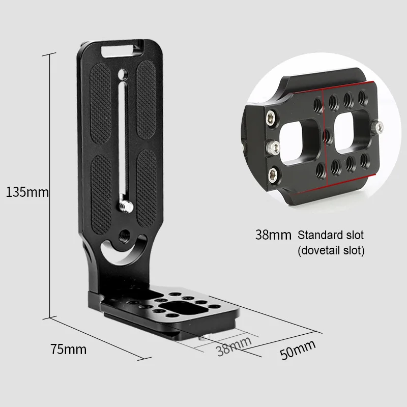 Vertical L Plate Camera Quick Release Board Mount Baseplate Universal for DSLR Ballhead Phone Tripod Bracket Holder Camera Quick Release Mount