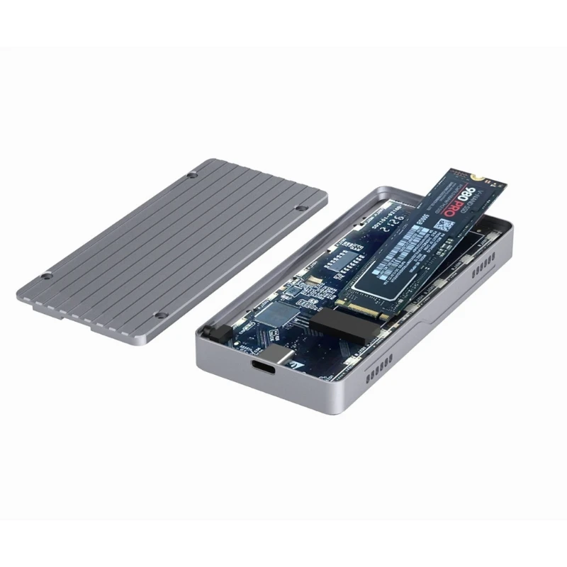 USB 3.2 10Gbps M.2 NVMe SSD ڽ ȿ   ϵ ̺ Ŭ  ÷ äο Led 