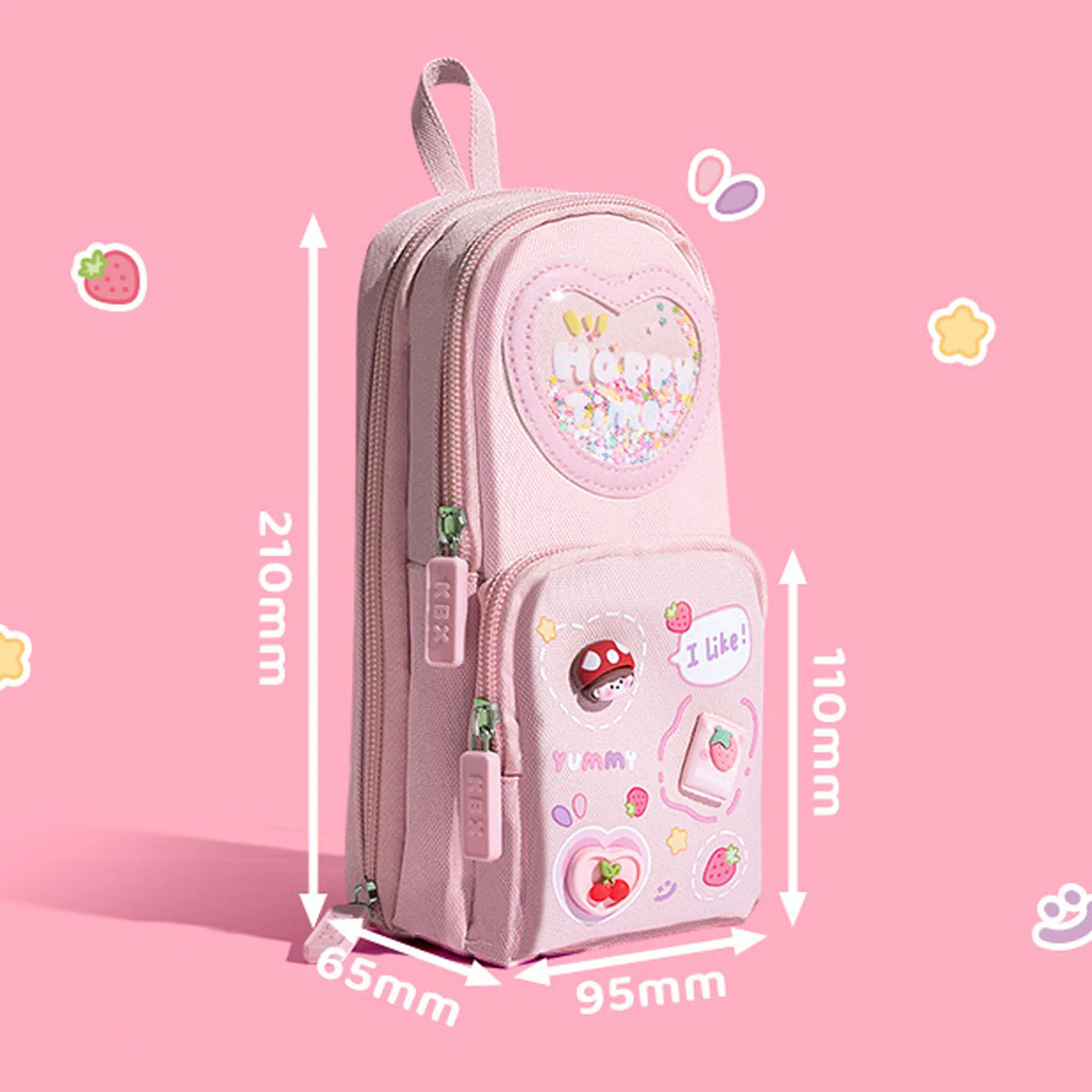 여아용 대용량 연필 가방, 캔버스 연필 케이스, 정리함 파우치, 거치대 상자, 학생 문구 학용품