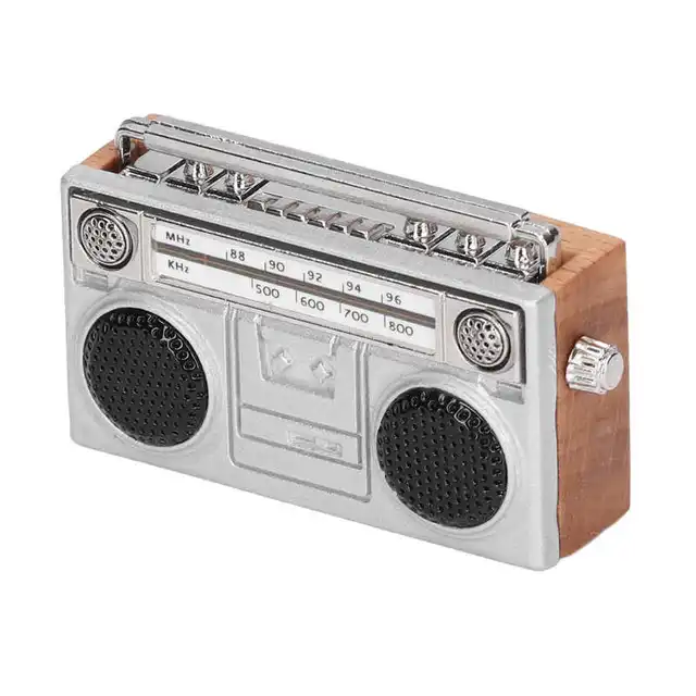 1:12 Vintage Dollhouse Wall Clock Radio TV Sewing Machine Vintage Camera Mirror Photo Frame Wooden Miniature Doll House Decor 6