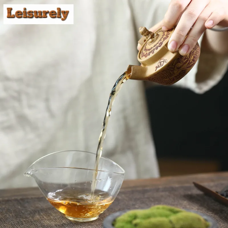 110ml Yixing Purple Clay Teapots Handmade Buddha Ruyi Pot Raw Ore Dahongpao Mud Tea Maker Kettle With Infuser Zisha Tea Set Gift