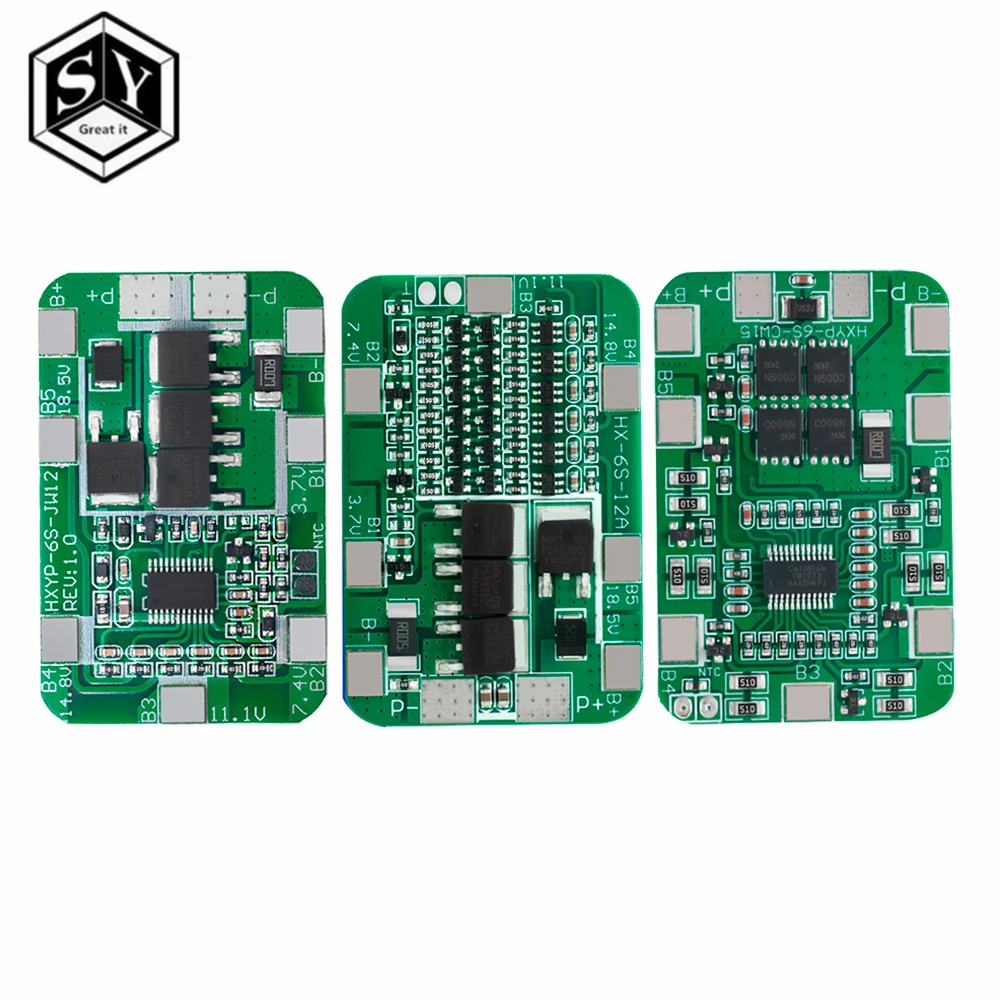 6S 12A/25A 24V 25.2V PCB BMS Protection Board For 6 Pack 18650 Li-ion Lithium Battery Cell Module Balanced lithium battery board,battery protection module,battery protection board,battery equalizer balancer
