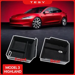 for Tesla Model 3 Highland 2024 Console Armrest Storage Organizer Interior Storage Box Organizer Interior Replacement Accessorie