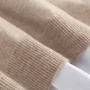 100% high-quality cashmere men's autumn and winter pullover, semi high neck classic versatile warm sweater jacket 5