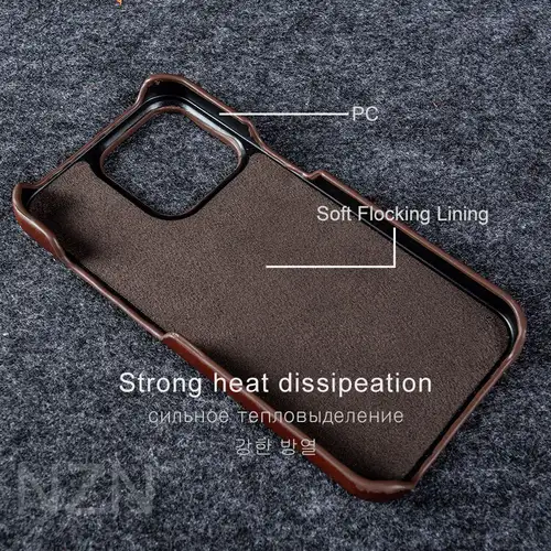 For Case iphone 16 Pro Max Cases Oil Wax Luxury Genuine Leather Cover For Iphone 17 16 15 14 13 XS Max X 8 Plus Phone Shell Capa - Image 4