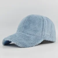 Autumn Winter Baseball Cap Women Artificial Lamb Wool Hats Keep Warm Cap Plush Baseball Caps Spring Baseball Cap Solid Sunshade 1