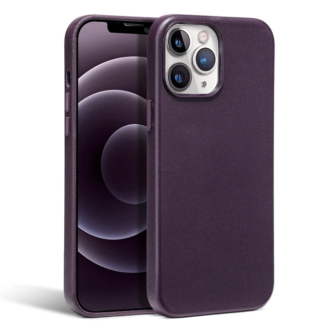 Luxury Leather Magnetic Phone Case with Wireless Charging Animation