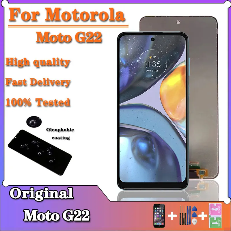 Display Lcd Originale Da 6.5 "Per Motorola Moto G22 Touch Screen Digitizer Assembly Per Moto G22 2020 Sostituzione Con Telaio