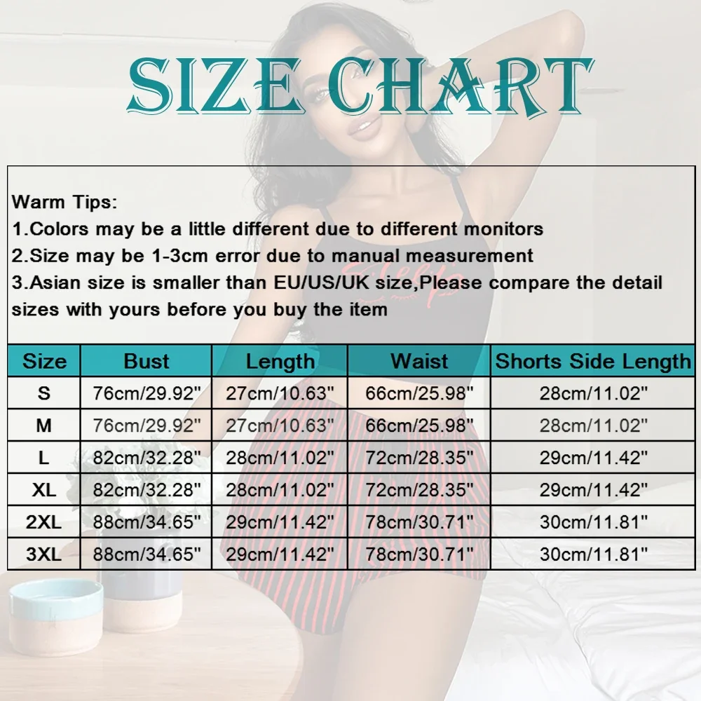 Striped Tank Top Shorts Pajamas Sets for Women Summer Sleepwear Pyjamas Set Camisole and Shorts Ladies Cute Nightwear Loungewear
