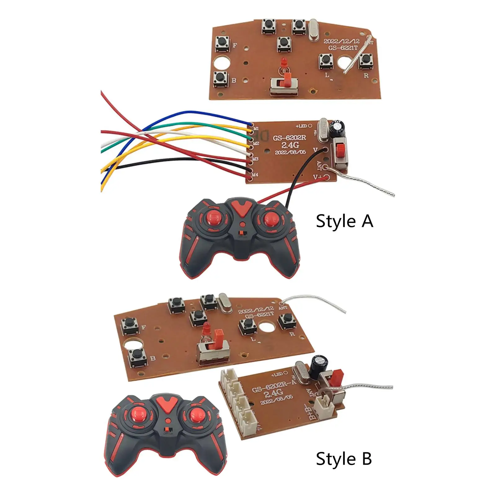 Circuit PCB Transmitter and Receiver Board Radio System with RC 7CH for Ship RC Car Boats Vehicles DIY Accessory