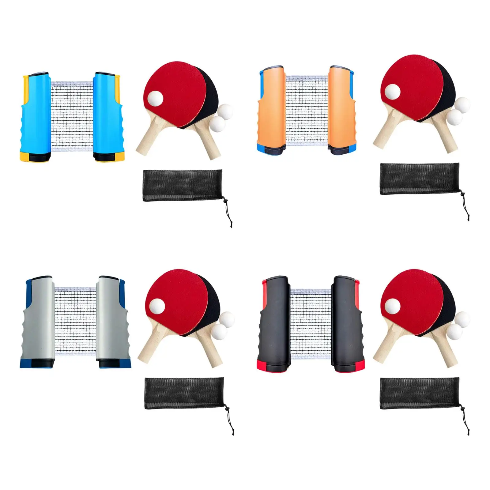 Table Tennis Paddles Set with Portable Net table tennis equipment table tennis set for Home and Travel