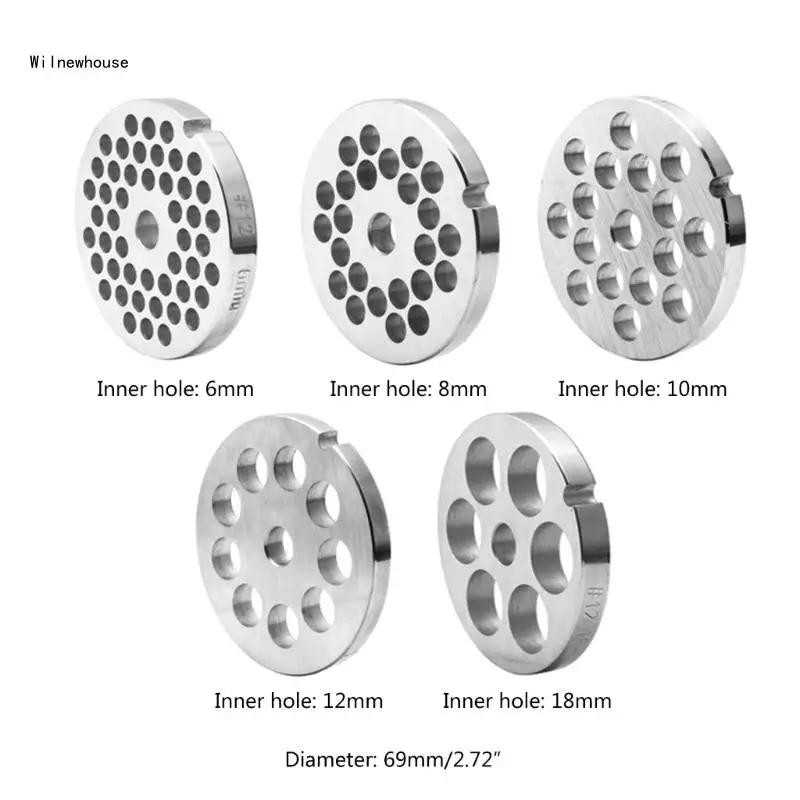 Meat Grinder Parts Mincer Plate Disc Knife Grinder 6/8/10/12/18mm
