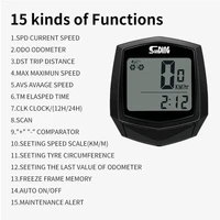 Ordinateur de vélo avec écran LCD, 15 types de canons précis, statique, auto, batterie de subdivision du sommeil, odomcirculation filaire 5