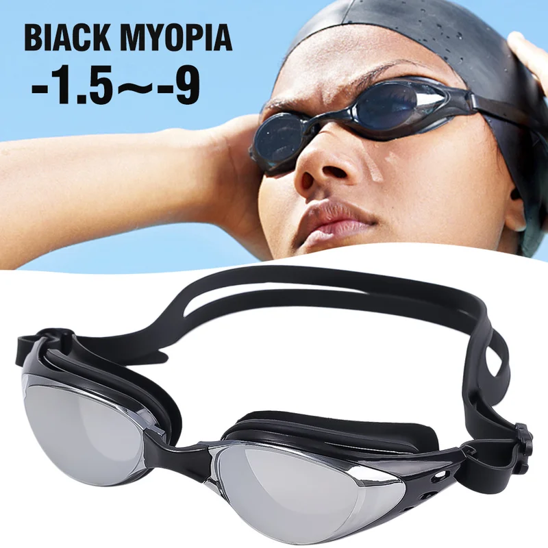 MyopiaSwimmingGlassesPrescription1090WaterproofAntiFogSwim