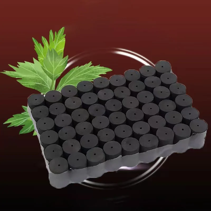 54Pcs Slight Smoke Moxa Stick Wild Wormwood treated by Carbonization Process Produce Moxibustion Rolls Health Care Warm Massage