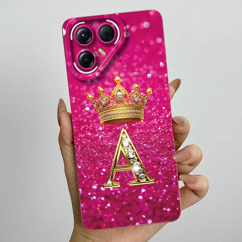 Luxury Crown Letter Silicone Soft Phone Case - Shockproof Back Cover