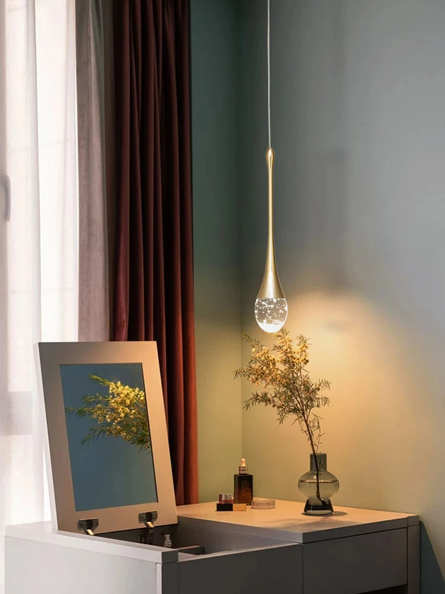 Modern Bubble Crystal Pendant Light - Indoor Hanging Lamp for Kitchen Dining Living Room Bar Cafe Decor