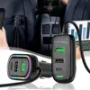 Car Charger With RGB Light PD Fast Charging Power Adapter For Phone Laptop 6-Ports 48W USB Type-C Front And Rear Extension