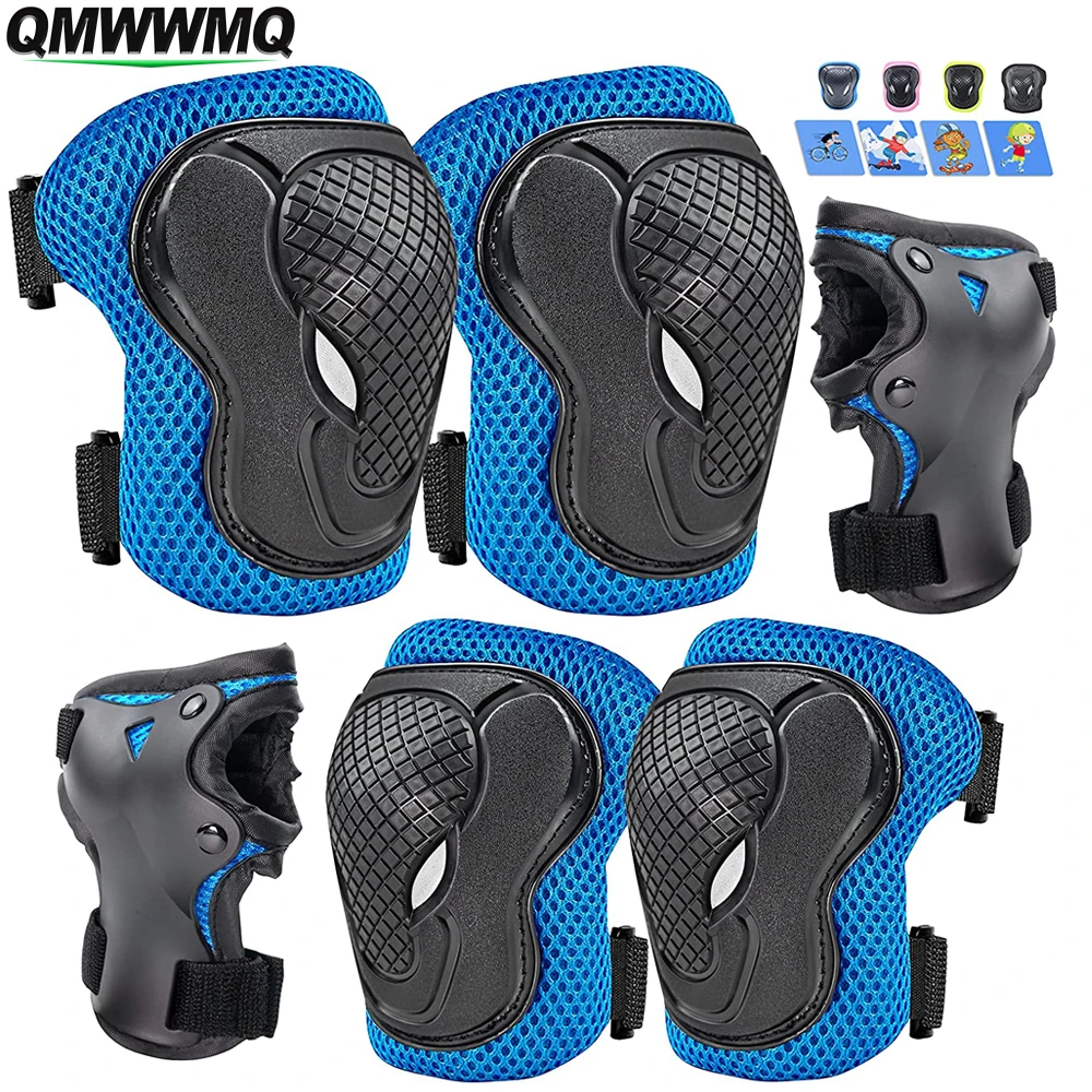 

Knee Pads for Kids Knee Pads and Elbow Pads 6 in 1 Protective Gear Set with Wrist Guard for Boys Girls Skating,Cycling,Scooter