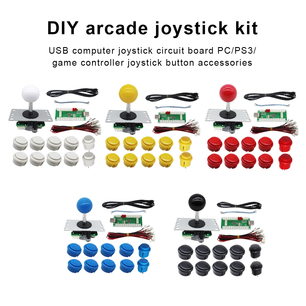 Arcade Joystick Replaced Part Gaming Buttons Compact Size DIY Prop Game Supplies Professional Craftsmanship