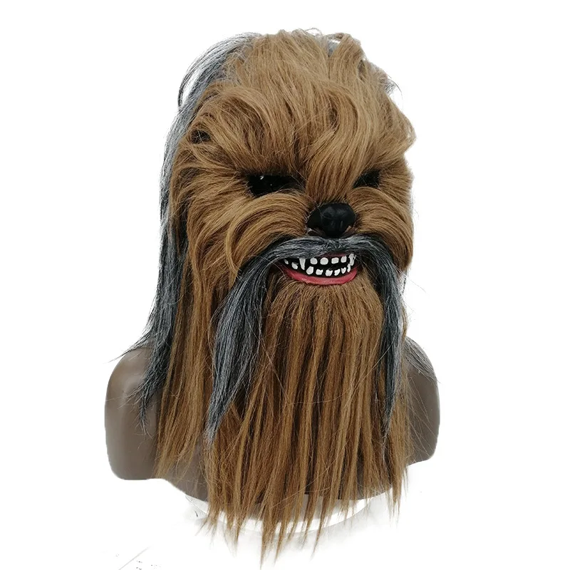 Star Wars Chewbacca Cosplay Mask Adult Unisex Chewie Latex Mask Helmet Halloween Party Carnival Props