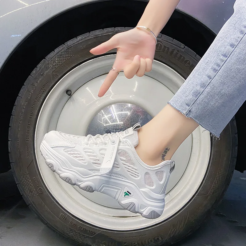 Women Sneakers 2022 Korean Fashion Woman Shoes Chunky Sneakers Platform Autumn Breathable Mixed Colors Casual Ladies Shoes