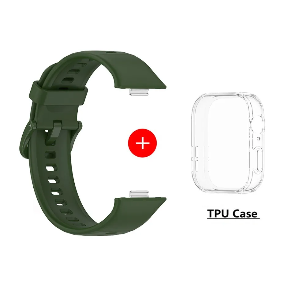 Enhanced Silicone Watch Strap with Case and Screen Protector