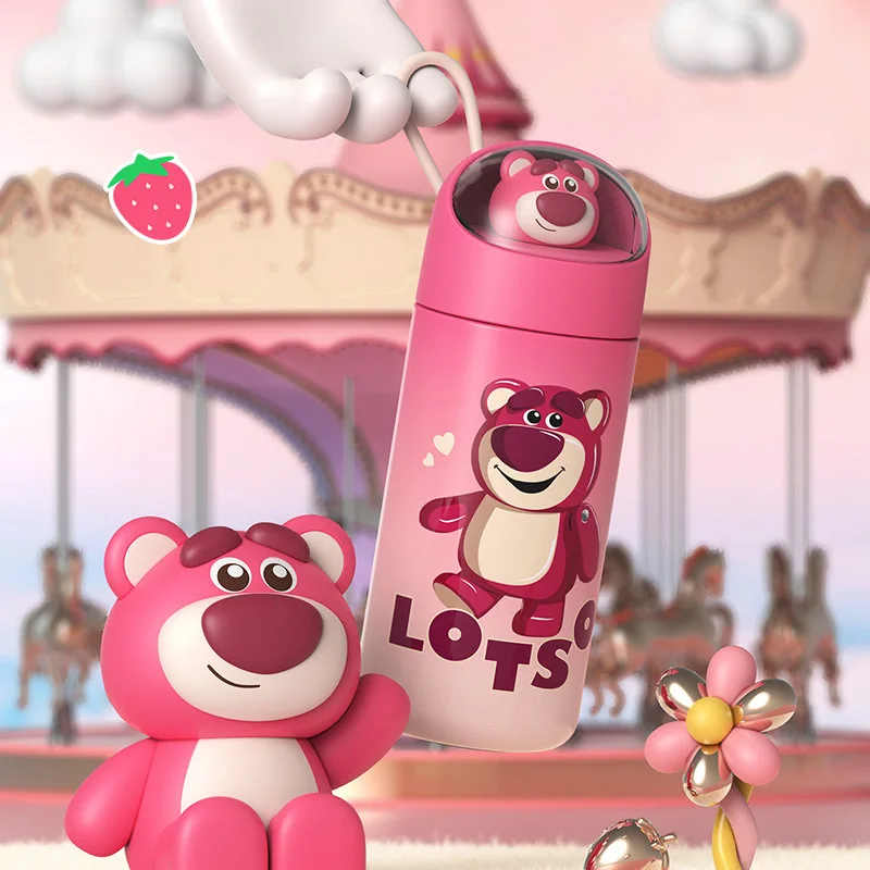 소녀들을 위한 귀여운 단열 컵, 디즈니 보온병 컵, 귀여운 Lotso 외계인 버즈 라이트이어 휴대용 물컵, 350ml
