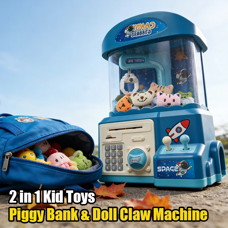 Large Claw Machine Best Christmas Gifts for Kids Vending Arcade Capsule Game with Prizes Candy Machine with Lights Sound XMAS