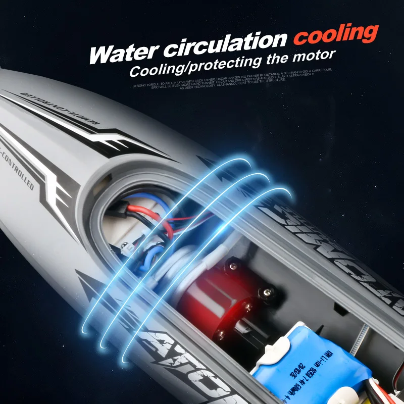 Children's 2.4G High-Speed Radio Remote Control Competitive Rowing Boat Charging Electric Water RC Speedboat For Boy Toy Gift