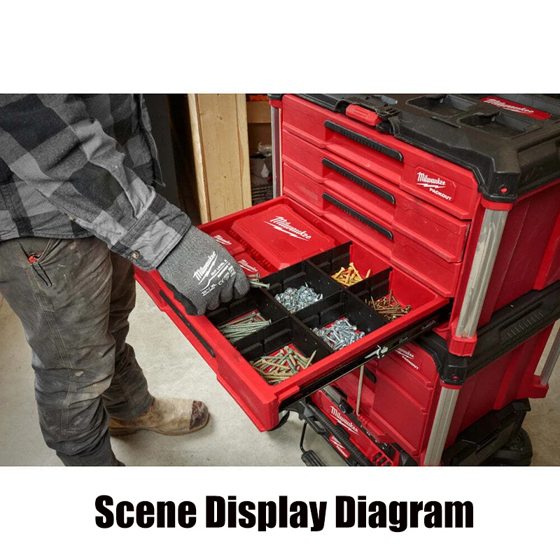 Milwaukee PACKOUT Stackable Drawer Tool Box 48-22-8442 48-22-8443 48-22-8444 48-22-8447 Heavy Storage Case Tool Accessories 2