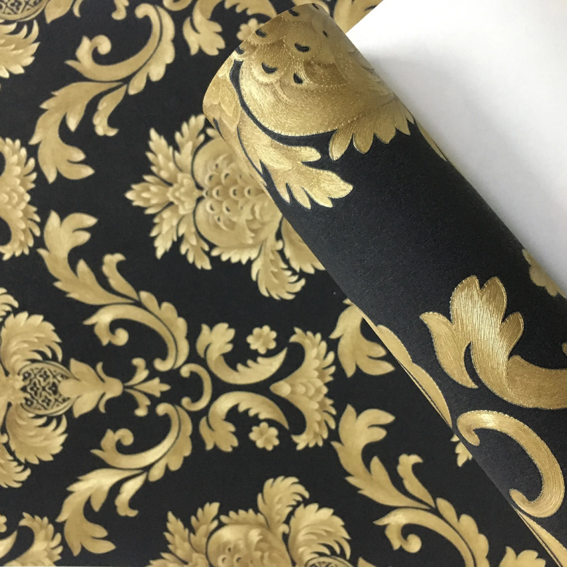 Vintage French Damask Floral Wallpaper High Standard Textured Wallpaper Wall Paper For Livingroom Kitchen Bedroom Fashion Wallpapers Aliexpress