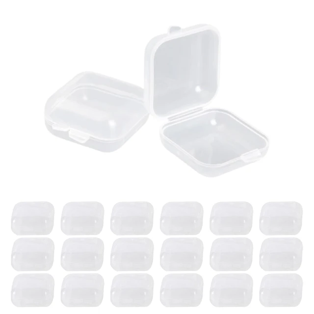 20 Pieces Small Square Storage Containers Screws Sorting Box Finishing  Container Clear Storage Case for Earplugs Beads Jewellery - AliExpress
