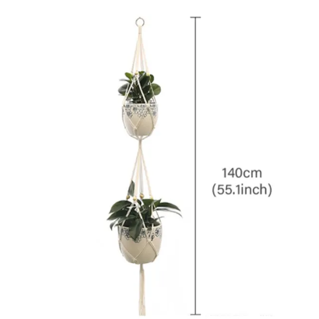 Függő Növényi Kézzel Készített Makrame Fogas Virág Edény Ültetvényes Udvari Udvar Kerti Fal Dekoráció Hangin - Image 6