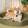 Polar Fleece Dog Bed Waterproof 600D Oxford Cloth and Winter Warm Polar Fleece Double Sided Available Suitable for All Seasons 2