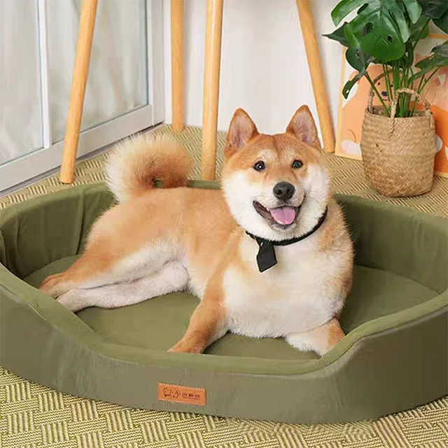 Polar Fleece Dog Bed Waterproof 600D Oxford Cloth and Winter Warm Polar Fleece Double Sided Available Suitable for All Seasons 2