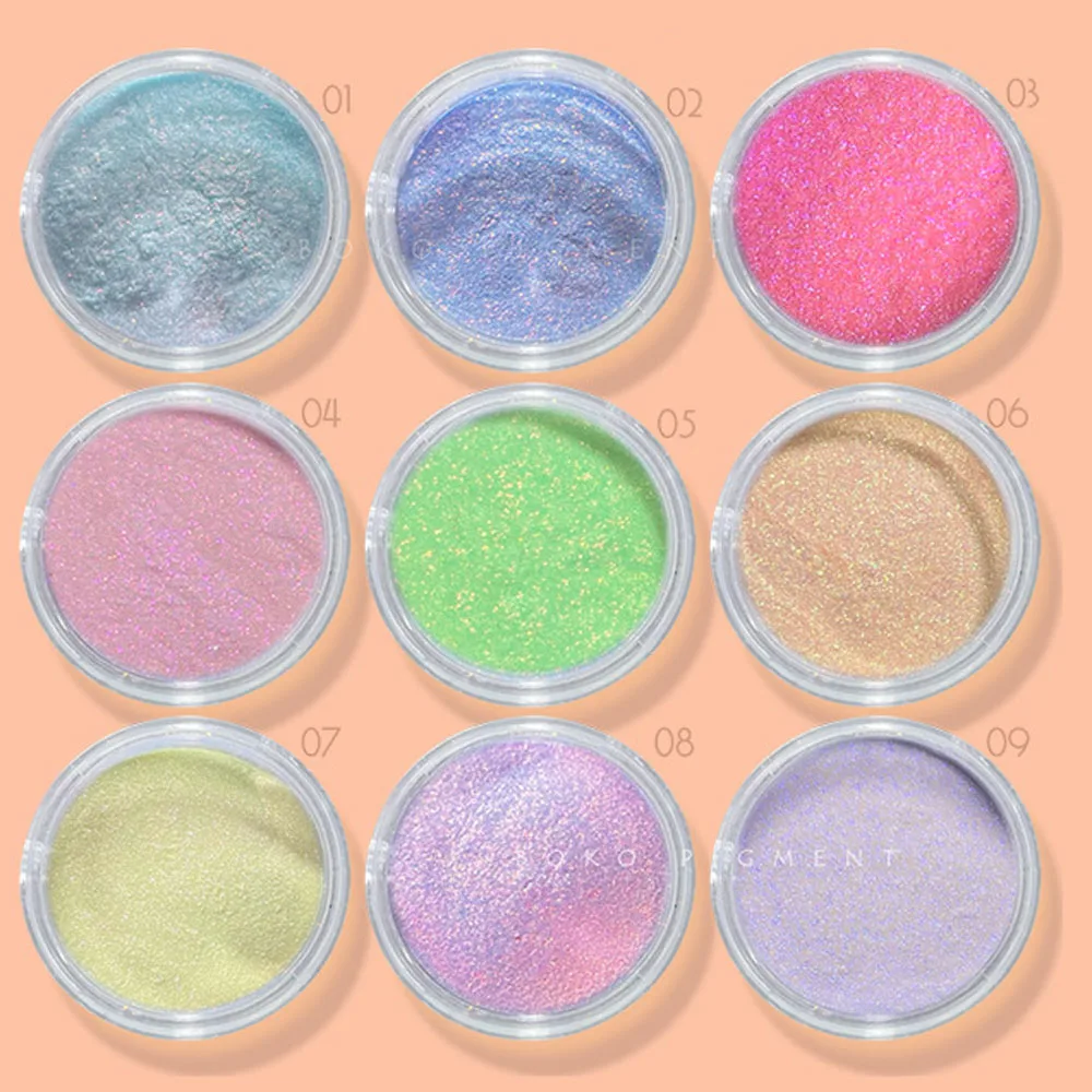 Moonlight Mirror Nail Powder Aurora Fine Glitter Chameleon Effect UV Gel Polish Chrome Pigment Rubbing Dust DIY Nail Decoration